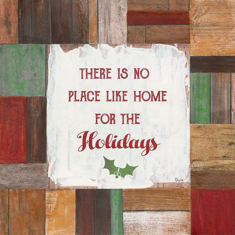 No Place Like White Modern Wood Framed Art Print with Double Matting by Tava Studios