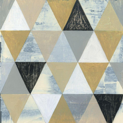 Geometric II White Modern Wood Framed Art Print by Tava Studios