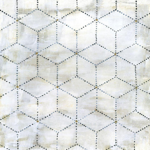 Geometric VI White Modern Wood Framed Art Print with Double Matting by Tava Studios