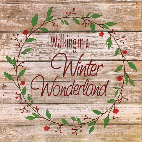 Winter White Modern Wood Framed Art Print with Double Matting by Tava Studios