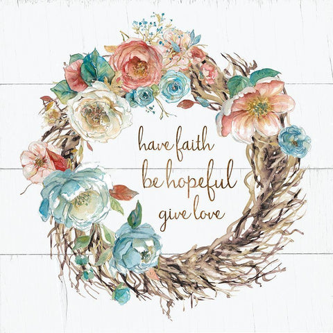 Have Faith White Modern Wood Framed Art Print by Robinson, Carol