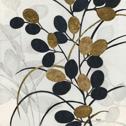 Silhouette Neutre II Gold Ornate Wood Framed Art Print with Double Matting by Tava Studios