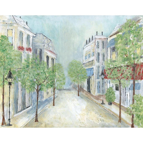 Springtime Stroll Gold Ornate Wood Framed Art Print with Double Matting by Tava Studios