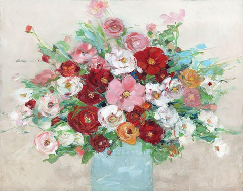 Confetti Flowers White Modern Wood Framed Art Print with Double Matting by Swatland, Sally
