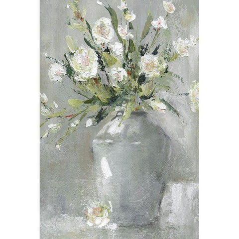 Country Bouquet White Modern Wood Framed Art Print by Robinson, Carol