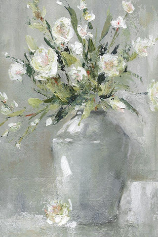 Country Bouquet White Modern Wood Framed Art Print with Double Matting by Robinson, Carol