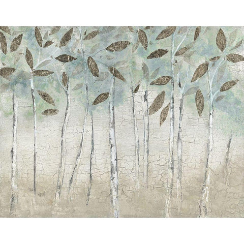 Rain Soft Woods White Modern Wood Framed Art Print by Tava Studios