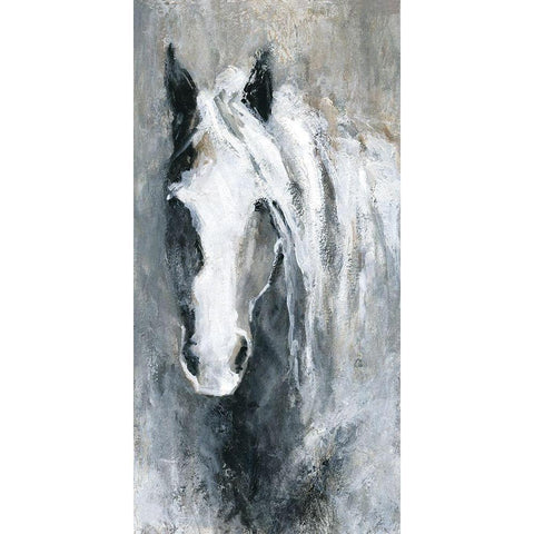 Morning Greeting Black Modern Wood Framed Art Print by Robinson, Carol