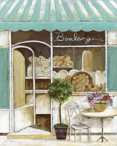 Boulangerie White Modern Wood Framed Art Print with Double Matting by Tava Studios