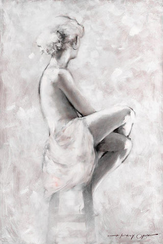 Soft Rhapsody I White Modern Wood Framed Art Print with Double Matting by Orme, E. Anthony