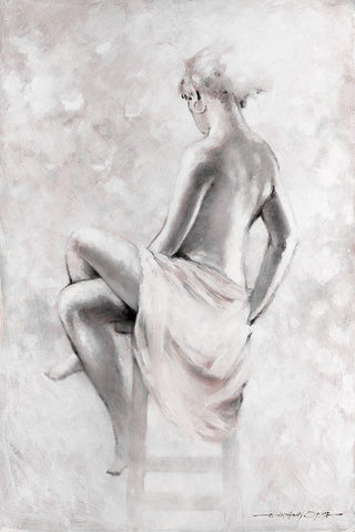 Soft Rhapsody II White Modern Wood Framed Art Print with Double Matting by Orme, E. Anthony