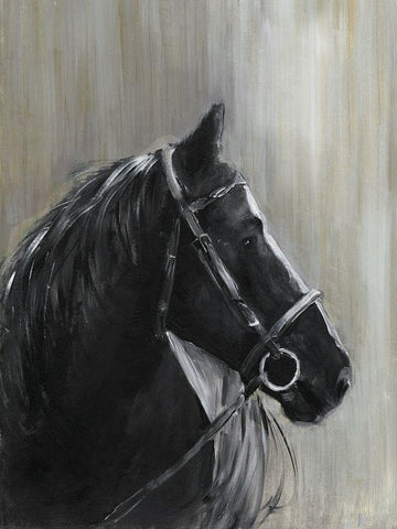 Midnight Thunder Black Ornate Wood Framed Art Print with Double Matting by Swatland, Sally