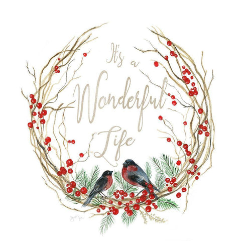 Its A Wonderful White Modern Wood Framed Art Print with Double Matting by Tava Studios