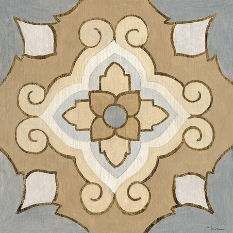 Mattonella I White Modern Wood Framed Art Print with Double Matting by Tava Studios
