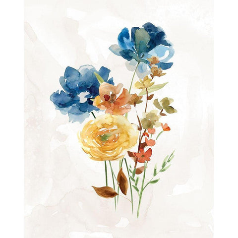 Summer Sprig I White Modern Wood Framed Art Print by Robinson, Carol
