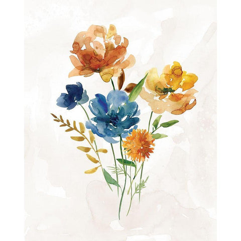 Summer Sprig II White Modern Wood Framed Art Print by Robinson, Carol