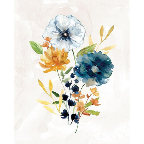 Summer Sprig III White Modern Wood Framed Art Print by Robinson, Carol