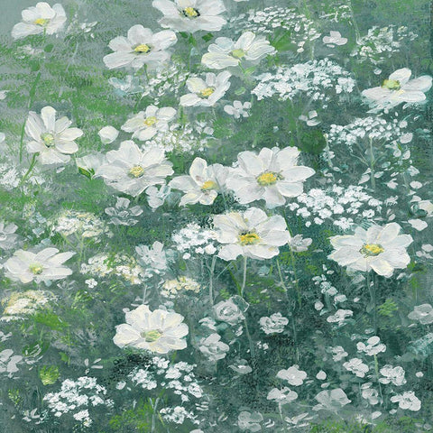 Springtime White Modern Wood Framed Art Print by Swatland, Sally