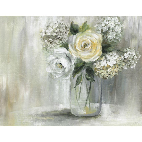 Summer Nuance II White Modern Wood Framed Art Print by Nan