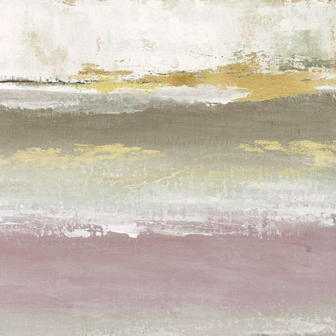 Blush Solace Black Modern Wood Framed Art Print by Tava Studios