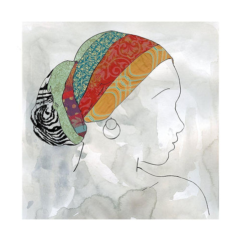 Portrait of Africa I Black Modern Wood Framed Art Print with Double Matting by Robinson, Carol