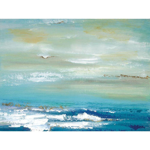 Distant Horizon Gold Ornate Wood Framed Art Print with Double Matting by Tava Studios