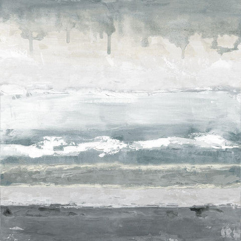 Soft Bay II Black Ornate Wood Framed Art Print with Double Matting by Tava Studios