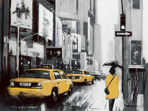 New York City I White Modern Wood Framed Art Print with Double Matting by Orme, E. Anthony