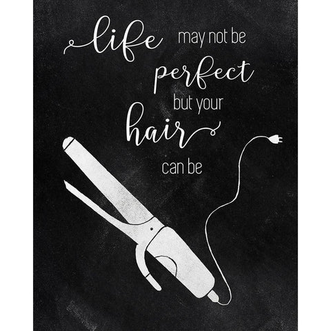Perfect Hair White Modern Wood Framed Art Print by Tava Studios