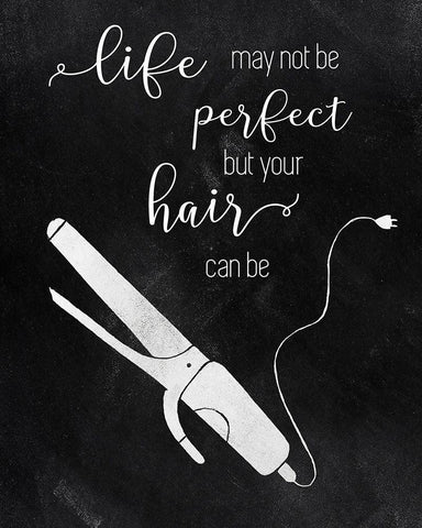 Perfect Hair Black Ornate Wood Framed Art Print with Double Matting by Tava Studios