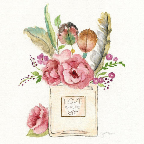 Boho Bouquet II Black Ornate Wood Framed Art Print with Double Matting by Tava Studios