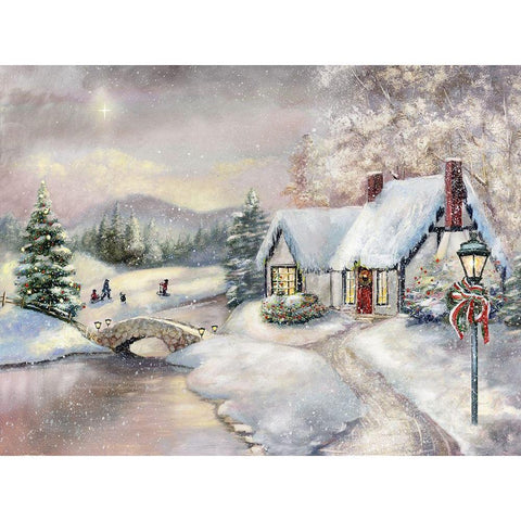 Twilight Magic White Modern Wood Framed Art Print by Brooks, Donna
