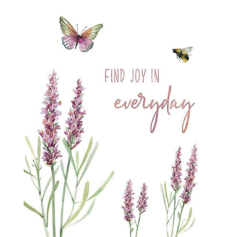 Find Joy White Modern Wood Framed Art Print by Robinson, Carol