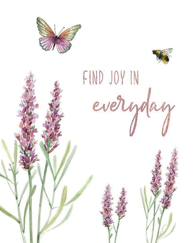 Find Joy White Modern Wood Framed Art Print with Double Matting by Robinson, Carol