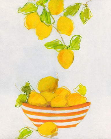 Lemonlicious Black Ornate Wood Framed Art Print with Double Matting by Swatland, Sally