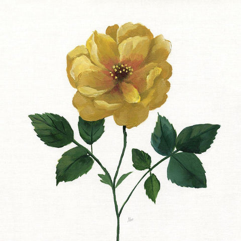Simple Botanical III White Modern Wood Framed Art Print by Nan