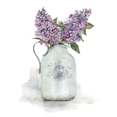 French Lilacs White Modern Wood Framed Art Print by Robinson, Carol
