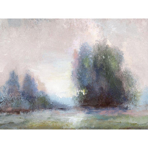 Lavender Spring Gold Ornate Wood Framed Art Print with Double Matting by Nan