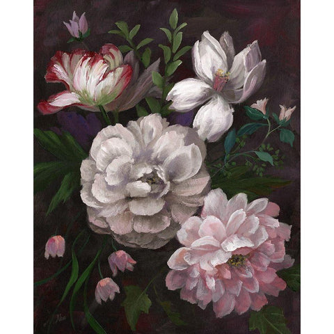Venezia Bouquet White Modern Wood Framed Art Print by Nan