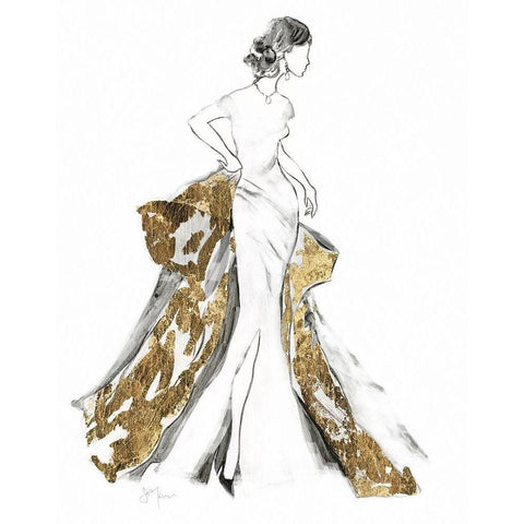 All That Glitters I Gold Ornate Wood Framed Art Print with Double Matting by Tava Studios