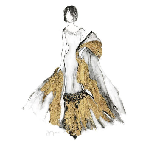 All That Glitters II White Modern Wood Framed Art Print by Tava Studios