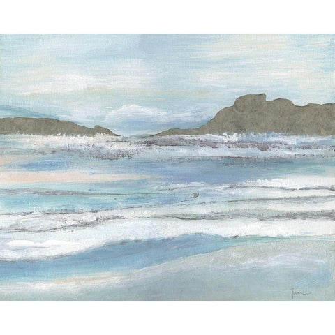 Island Tide White Modern Wood Framed Art Print by Tava Studios