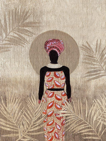 Luna Beauty II Black Ornate Wood Framed Art Print with Double Matting by Tava Studios