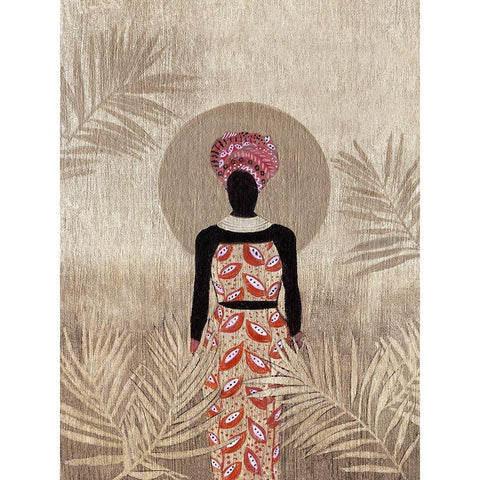 Luna Beauty II Gold Ornate Wood Framed Art Print with Double Matting by Tava Studios