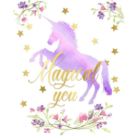 Magical You Gold Ornate Wood Framed Art Print with Double Matting by Nan