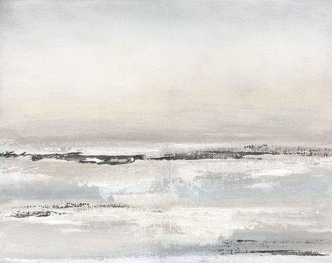 Distant Fog Black Ornate Wood Framed Art Print with Double Matting by Tava Studios
