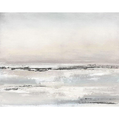 Distant Fog White Modern Wood Framed Art Print by Tava Studios