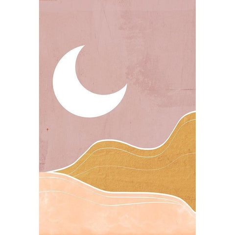 Sedona Moon Gold Ornate Wood Framed Art Print with Double Matting by Santiago, Daniela