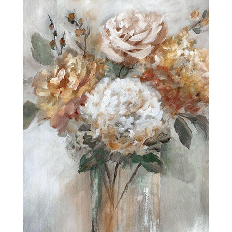 Autumn Gold Black Modern Wood Framed Art Print with Double Matting by Nan