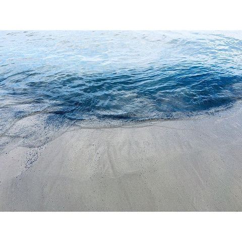 Aegean Blue Water White Modern Wood Framed Art Print by Nan